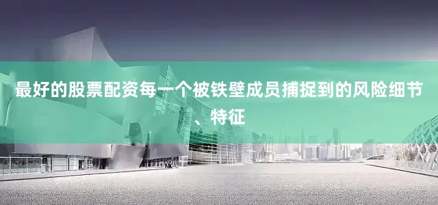 最好的股票配资每一个被铁壁成员捕捉到的风险细节、特征